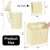 Picture of Accmor Car Trash Can, Portable Vehicle Trash Bin with Lid, Car Dustbin Garbage Organizer Holder with One Roll Trash Bag, Leakproof Hanging Mini Cars Storage Bag Container for Auto, SUV, Office (Beige)