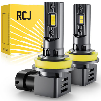 Picture of RCJ H11 Bulb, H8 H9 H16 Fog Bulbs 100W 30000LM Super Bright with Cooling Fan, Cool White Fog Lights, Plug and Play, Pack of 2