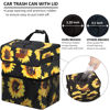 Picture of Vankor Cute Trash Can for Automotive Car, Trash Bag Bin Hanging Waterproof Leak Proof Vehicle Garbage Cans Sunflower