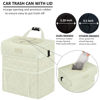 Picture of Vankor Car Trash Can for Car Cute, Car Trash Bag Bin Hanging Waterproof Automotive Car Garbage Cans Leak Proof Vehicle Trash Can Diamond Pattern-Beige