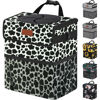Picture of Vankor 3 Gallons Car Trash Can with Lid, Car Trash Bag Bin Hanging Waterproof Automotive Car Garbage Cans Leak Proof Vehicle Trash Can Cow Print