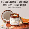 Picture of San Diego Gifts, San Diego Decor for Home - 'There's No Place Like San Diego Candle, w/Ocean Breeze, Citrus & Coconut I San Diego Souvenirs I 9oz Jar, 50Hr Burn, Made in USA