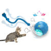 Picture of Giociv Interactive Cat Toys Ball for Indoor Cats Fast Rolling on Carpet, Chirping & Motion Activate Cat Toys (Blue)