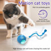Picture of Giociv Interactive Cat Toys Ball for Indoor Cats Fast Rolling on Carpet, Chirping & Motion Activate Cat Toys (Blue)