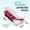 Picture of Souper Cubes 1 Cup Silicone Freezer Molds With Lids - Easy Meal Prep Container and Kitchen Storage Solution - Silicone Freezer Trays With Lids for Food, Sauces, Desserts and More - Cranberry - 1-Pack