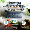 Picture of Souper Cubes 1 Cup Silicone Freezer Molds With Lids - Easy Meal Prep Container and Kitchen Storage Solution - Silicone Freezer Trays With Lids for Food, Sauces, Desserts and More - Charcoal - 1-Pack