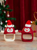 Picture of Baby Christmas Stocking Stuffers-Smily Mia Penguin Buddy and Reindeer 2 in 1 Christmas Gift/Toy Set for 0-12 Months Teething Babies, Teeting Mittens For Babies, Infant Christmas Gift Box-Christmas Red