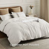 Picture of Bedsure Ivory Duvet Cover Full Size - Soft Double Brushed Duvet Cover for Kids with Zipper Closure, 3 Pieces, Includes 1 Duvet Cover (80"x90") & 2 Pillow Shams, NO Comforter