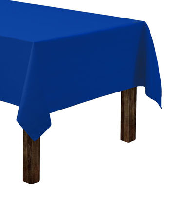 Picture of Gee Di Moda Rectangle Tablecloth - 60 x 84 Inch Royal Blue Table Cloth for 5 Foot Rectangle Table - Heavy Duty Washable Fabric - for 5 Ft Buffet Table, Holiday Party, Dinner, Wedding & Baby Shower