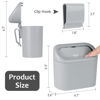 Picture of Accmor Car Trash Can, Portable Vehicle Trash Bin with Lid, Mini Car Dustbin Garbage Organizer Holder with One Roll Trash Bag, Leakproof Hanging Cars Storage Bag Container for Auto, SUV, Office (Grey)