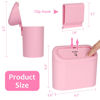 Picture of Accmor Car Trash Can with Lid, 2 Pack Pink Mini Vehicle Trash Bin Car Dustbin Garbage Organizer Holder with Trash Bag, Small Hanging Leakproof Auto Storage Bag Container for Car SUV Home Office