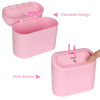 Picture of Accmor Car Trash Can with Lid, 2 Pack Pink Mini Vehicle Trash Bin Car Dustbin Garbage Organizer Holder with Trash Bag, Small Hanging Leakproof Auto Storage Bag Container for Car SUV Home Office