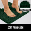 Picture of Gorilla Grip Plush Absorbent Shaggy Chenille Bath Rug Mat for Toilet Base with Rubber Backing, Machine Washable, Microfiber Bathroom Contour Mats for Toilets, Bath Room Decor, Square 22.5x19.5, Hunter