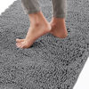 Picture of Gorilla Grip Bath Rug 60x17, Thick Soft Absorbent Chenille, Rubber Backing Quick Dry Microfiber Mats, Machine Washable Rugs for Shower Floor, Bathroom Runner Bathmat Accessories Decor, Grey