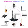 Picture of Sovvid Guitar Cable 10FT 2 Pack Instrument Cable Guitar Cord Electric Guitar Cable Guitar AMP Cord for Bass Guitar Keyboard 1/4 Inch Cable Right Angle Black and Black Blue