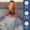 Picture of Extra Deep Queen Fitted Sheet - Hotel Luxury Single Fitted Sheet Only - Easily Fits 18 inch to 24 inch Mattress - Soft, Wrinkle Free, Breathable and Comfy - Extra Deep Pockets Steel Blue Fitted Sheet