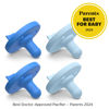 Picture of Philips Avent Soothie 3-18 Months Orthodontic Baby Pacifiers, 100% Silicone Pacifiers, One Piece, BPA-Free, 2 Sky Blue and 2 Light Blue, 4 Pack, Model SCF192/71
