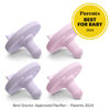 Picture of Philips Avent Soothie 3-18 Months Orthodontic Baby Pacifiers, 100% Silicone Pacifiers, One Piece, BPA-Free, 2 Lilac and 2 Pink, 4 Pack, Model SCF192/70