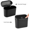 Picture of Accmor Car Trash Can with Lid, 2 Pack Mini Vehicle Trash Bin Car Dustbin Garbage Organizer Holder with Trash Bag, Small Hanging Leakproof Auto Storage Bag Container (Carbon Fiber)