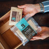 Picture of Boveda 69% Two-Way Humidity Control Packs For Plastic and Wood Containers Size 60 - 4 Pack - Moisture Absorbers - Humidifier Packs - Hydration Packets in Resealable Bag