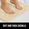 Picture of Gorilla Grip Bath Rug 30x20, Thick Soft Absorbent Chenille, Rubber Backing Quick Dry Microfiber Mats, Machine Washable Rugs for Shower Floor, Bathroom Runner Bathmat Accessories Decor, Sand