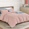 Picture of Bedsure Duvet Cover Queen Size - Soft Double Brushed Bedding Set for Kids & Adults, Zipper Closure, 3 Pieces, Includes 1 Duvet Cover (90"x90") & 2 Pillow Shams, NO Comforter, Pale Blush