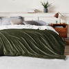 Picture of Bedsure Sherpa Fleece Blankets King Size for Bed - Thick and Warm, Soft Fuzzy Plush King Blanket for Winter, Olive Green, 108x90 Inches