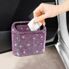 Picture of Accmor Bling Car Trash Can with Lid, Vehicle Trash Bin Car Dustbin Garbage Organizer Storage, Sparkling Crystal Mini Auto Trash Bags Holder Container with 30pcs Garbage Bags for Cars, SUV, Truck