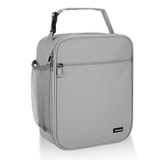 Picture of AYEANY Lunch box Lunch bag for men women Insulated Lunchbox Lunch bags for Work Picnic Travel (Light grey)