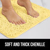 Picture of Gorilla Grip Bath Rug 60x24, Thick Soft Absorbent Chenille, Rubber Backing Quick Dry Microfiber Mats, Machine Washable Rugs for Shower Floor, Bathroom Runner Bathmat Accessories Decor, Yellow