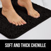 Picture of Gorilla Grip Bath Rug 70x24, Thick Soft Absorbent Chenille, Rubber Backing Quick Dry Microfiber Mats, Machine Washable Rugs for Shower Floor, Bathroom Runner Bathmat Accessories Decor, Black