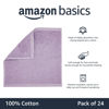 Picture of Amazon Basics face Towels for bathroom, 100% Cotton Extra Absorbent washcloth, Fast Drying - salon towel - 24 Pack Lavender (12 x 12 inches)
