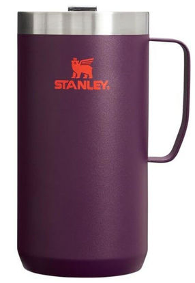 Picture of Stanley Stay Hot Camp Mug - Durable 18/8 Stainless Steel Insulated Mug - Splash-Free Tritan™ Drink-Thru Lid - 24 OZ - Plum