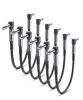 Picture of Elebase Guitar Pedal Patch Cables 6-Pack, 6 Inch 6.35MM Effects Pedal Board Cord 1/4'' Right-Angle Braided Flat Audio Cable Shielded TS Copper Male Connector for Microphone Amp/Amplifier Mixer