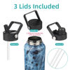 Picture of Konokyo 22oz Stainless Steel Bottles with 3 Lids Sport Insulated Water Bottle,Marble Ocean