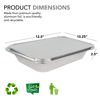 Picture of Stock Your Home 9x13 Pans with Lids (10 Pack) - Aluminum Foil Pans with Lids - Disposable Foil Tray - Half Size Steam Table Deep Pans - Tin Foil Pans for Cooking, Food Storage, BBQ, Grilling, Catering