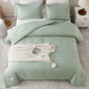 Picture of Litanika Oversized King Comforter Set 120x98, 3 Pieces Sage Green Lightweight Solid Bedding Comforter Set, All Season Fluffy Bed Set (1 Comforter & 2 Pillowcases)