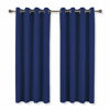 Picture of NICETOWN Blackout Window Curtains and Drapes - Thermal Insulated Solid Grommet Top Blackout Panels/Draperies for Kid's Room (Navy Blue, 1 Pair, 52 x 63 Inch)