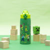 Picture of Zak Designs Minecraft Sage Kids Water Bottle For School or Travel, 19oz Stainless Steel Water Bottle With Straw, Handle, and Leak-Proof, Pop-Up Spout Cover (Steve, Alex, Mobs)