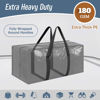 Picture of 6 Pack Extra Heavy Duty Large Moving Bags with Strong Zipper & Comfortable Handles, Sturdy & Durable Clothes Storage Bags Totes Bins, Blue Packing Bags Moving Boxes College Moving Supplies, Black