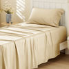 Picture of Bedsure Twin XL Sheet Set Dorm Bedding, Cooling Sheets Twin Extra Long Sheets, Rayon Derived from Bamboo, Deep Pocket Up to 16", Hotel Luxury Silky Bedding Sheets & Pillowcases, Alabaster Gleam