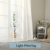 Picture of OWENIE Sheer Curtains 90 Inches Long, Elegant Sheer Curtains for Bedroom, Window Voile Sheer Curtain Panels/Drapes/Treatment for Living Room, 2Pcs, Each 42" W x 90" L, Ivory