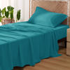 Picture of Bedsure Twin Sheets Set, Cooling Sheets Twin Size Bed Set, Rayon Derived from Bamboo, Twin Size Sheets, Breathable & Soft Bed Sheets, Hotel Luxury Silky Bedding Sheets & Pillowcases, Turquoise