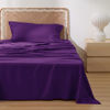 Picture of Bedsure Twin Sheets Set, Cooling Sheets Twin Size Bed Set, Rayon Derived from Bamboo, Twin Size Sheets, Breathable & Soft Bed Sheets, Hotel Luxury Silky Bedding Sheets & Pillowcases, Plum