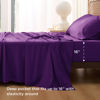 Picture of Bedsure Twin Sheets Set, Cooling Sheets Twin Size Bed Set, Rayon Derived from Bamboo, Twin Size Sheets, Breathable & Soft Bed Sheets, Hotel Luxury Silky Bedding Sheets & Pillowcases, Plum