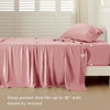 Picture of Bedsure Twin Sheets Set, Cooling Sheets Twin Size Bed Set, Rayon Derived from Bamboo, Twin Size Sheets, Breathable & Soft Bed Sheets, Hotel Luxury Silky Bedding Sheets & Pillowcases, Blush Pink