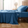 Picture of Bedsure Twin Sheets Set, Cooling Sheets Twin Size Bed Set, Rayon Derived from Bamboo, Twin Size Sheets, Breathable & Soft Bed Sheets, Hotel Luxury Silky Bedding Sheets & Pillowcases, Peacock Blue