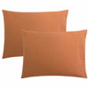 Picture of FLXXIE Microfiber Pillow Cases Standard Size, Soft Pillowcases with Envelope Closure, Wrinkle, Stain Resistant Pillow Covers, 20x26, Tan