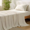 Picture of Bedsure Twin Sheets Set, Cooling Sheets Twin Size Bed Set, Rayon Derived from Bamboo, Twin Size Sheets, Breathable & Soft Bed Sheets, Hotel Luxury Silky Bedding Sheets & Pillowcases, Light Beige