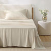 Picture of Bedsure Twin Sheets Set, Cooling Sheets Twin Size Bed Set, Rayon Derived from Bamboo, Twin Size Sheets, Breathable & Soft Bed Sheets, Hotel Luxury Silky Bedding Sheets & Pillowcases, Light Beige
